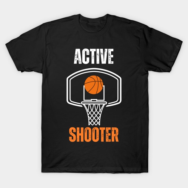 Active shooter basketball T-Shirt by HyzoArt